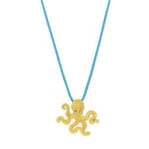 1. “Octopus” thread necklace Turquoise