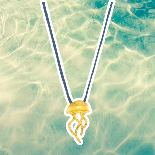 1. Collana filo “medusa” blu BRASS Workshop mjf02
