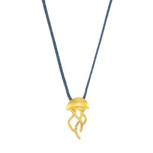2. Collana filo “medusa” blu