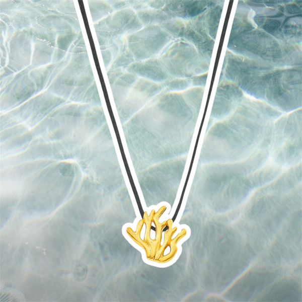 2. “Coral Reef” Thread Necklace black BRASS Workshop msd46