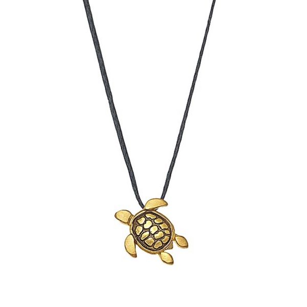 1. Sea turtle thread necklace Blue BRASS Workshop mst02