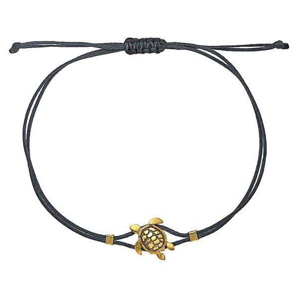 1. Sea turtle string bracelet Blue BRASS Workshop bst02