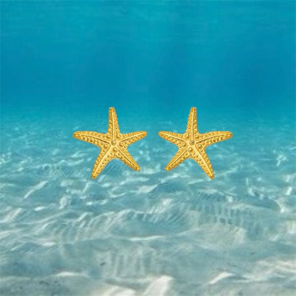 2. Orecchini mini “stella di mare” oro BRASS Workshop ssd13