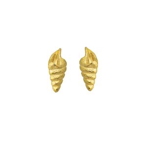 2. Mini “spiral shell” earrings gold