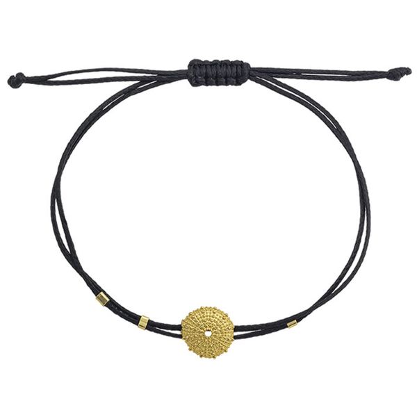 1. Bracciale stringa “riccio di mare” nero BRASS Workshop bsd26