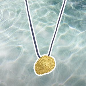2. “Sea limpet” thread necklace blue