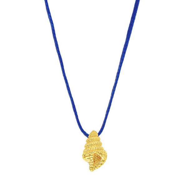 1. “Shell” thread necklace blue BRASS Workshop msd47