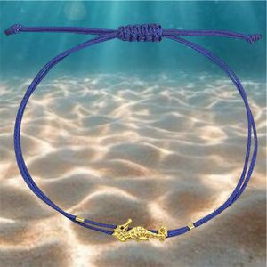2. “Seahorse” string bracelet Blue