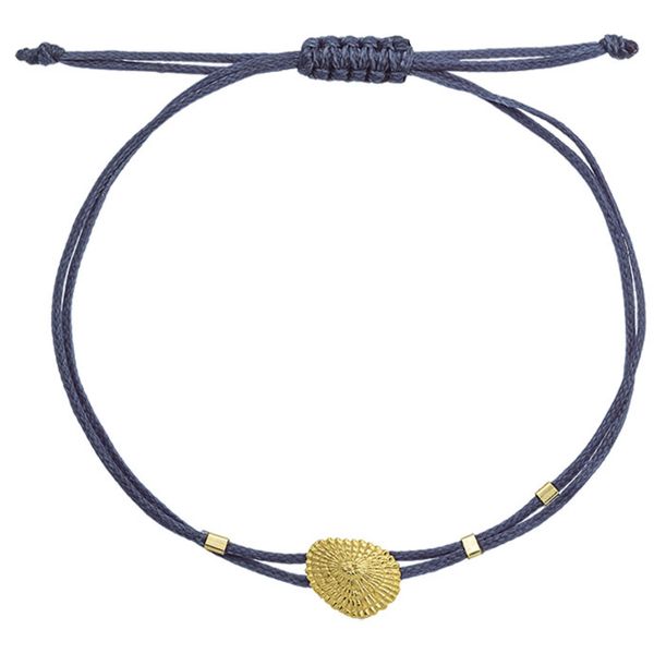 1. Bracciale stringa “patella di mare” Blue BRASS Workshop bsd28