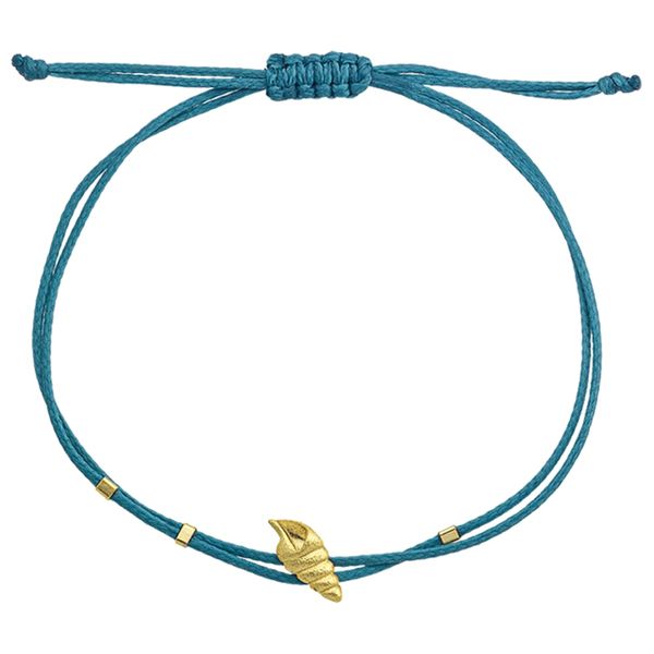 1. Spiral shell string bracelet Turquoise BRASS Workshop bsd29