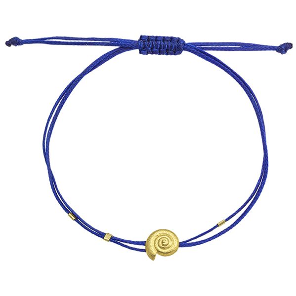 1. Bracciale stringa “lumaca di mare” blu BRASS Workshop bsd30