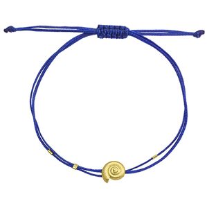 1. Bracciale stringa “lumaca di mare” blu