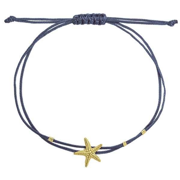 1. Bracciale stringa “stella di mare” blu BRASS Workshop bsd31