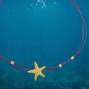 2. Bracciale stringa “stella di mare” blu