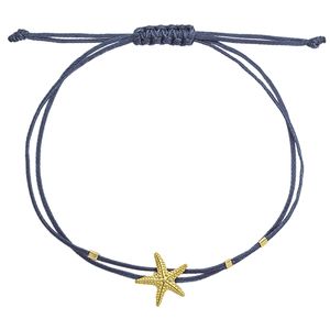 1. Bracciale stringa “stella di mare” blu