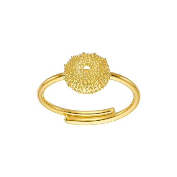 1. Adjustable “sea urchin” ring gold BRASS Workshop dsd26