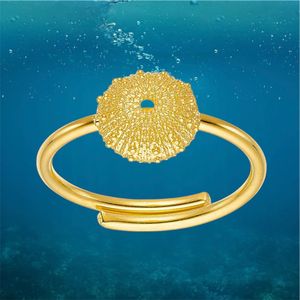 2. Adjustable “sea urchin” ring gold