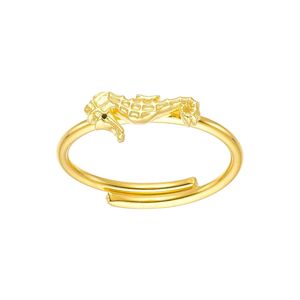 1. Adjustable “seahorse” ring gold