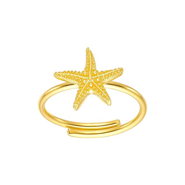 1. Adjustable “starfish” ring gold BRASS Workshop dsd30
