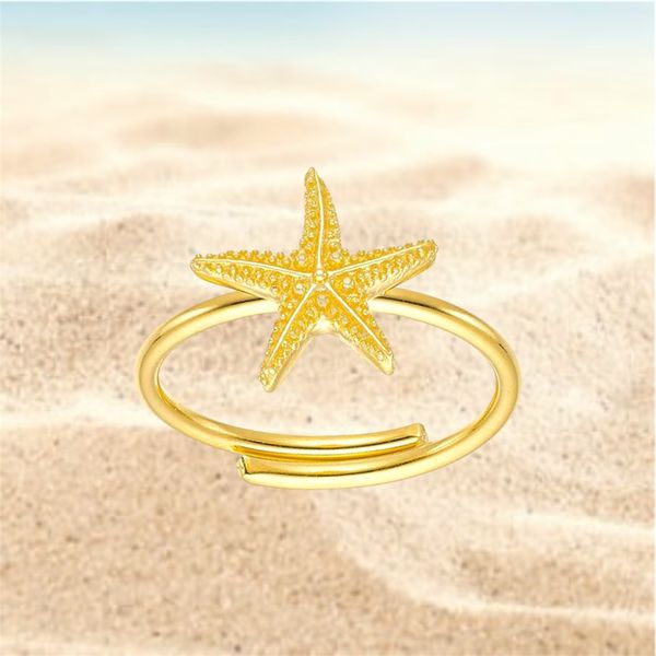2. Adjustable “starfish” ring gold BRASS Workshop dsd30