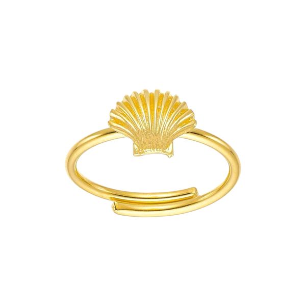 3. Anello regolabile “capesante di mare” oro BRASS Workshop dsd31