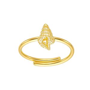 1. Anello regolabile “conchiglia” oro