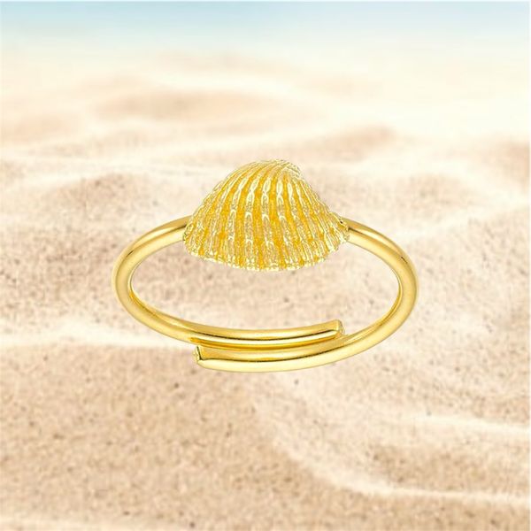 1. Adjustable “seaclam” ring gold BRASS Workshop dsd34