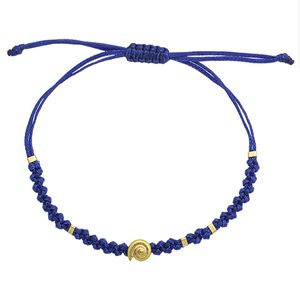 1. Bracciale intrecciato stringa “lumaca di mare” blu