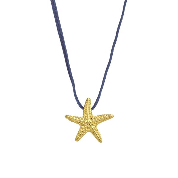 1. “Starfish” thread necklace blue BRASS Workshop msd13