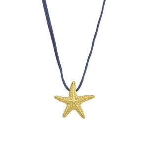 1. “Starfish” thread necklace blue