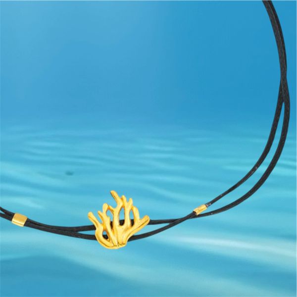 2. “Coral Reef” String Bracelet black BRASS Workshop bsd64