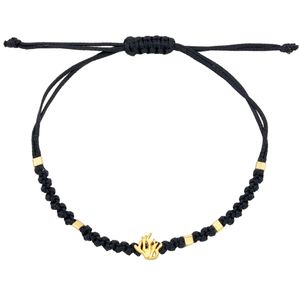 1. Bracciale intrecciato stringa “barriera corallina” nero