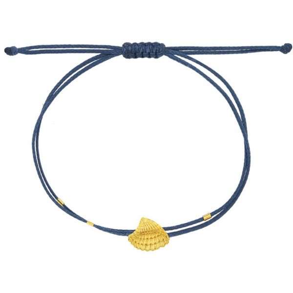 1. Bracciale stringa “vongola di mare” blu BRASS Workshop bsd66