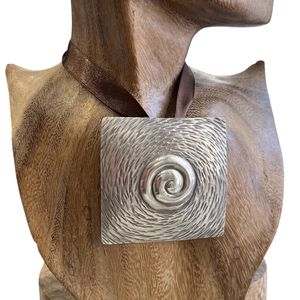 4. Pendente quadro spirale grigio argento