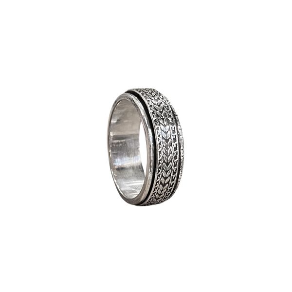 Spinner ring silver gray BRASS Workshop