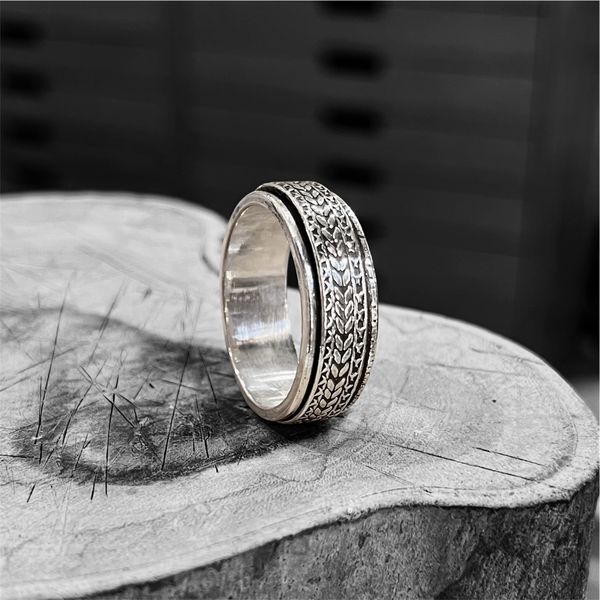 2. Spinner ring silver gray BRASS Workshop m26a01