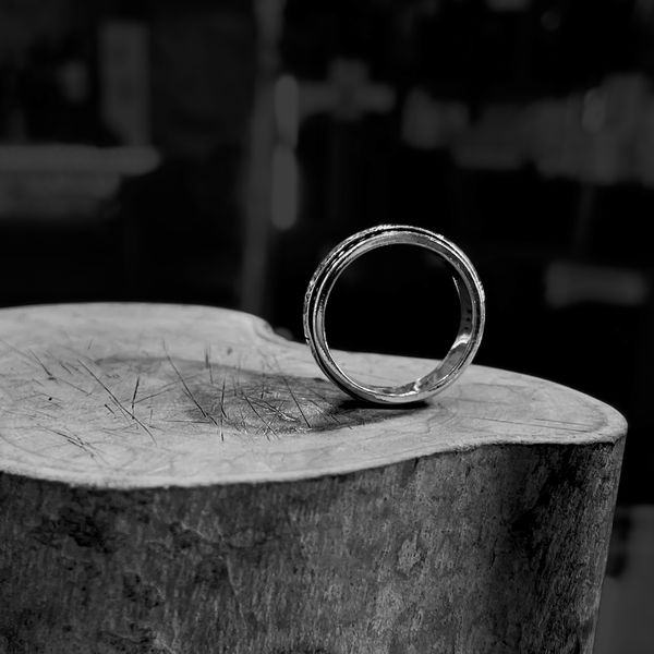3. Spinner ring silver gray BRASS Workshop m26a01