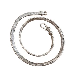 1. Snake choker necklace silver gray