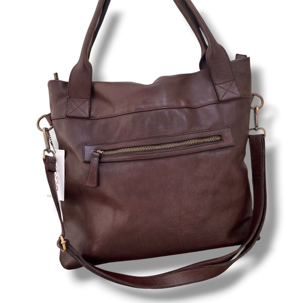 2. Woven shoulder bag Dark brown BRASS Workshop b881s