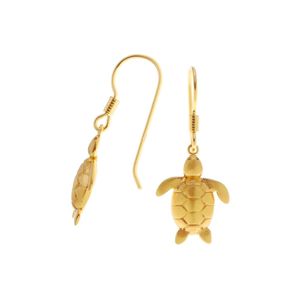 1. Orecchini pendenti "tartarughe marine" oro