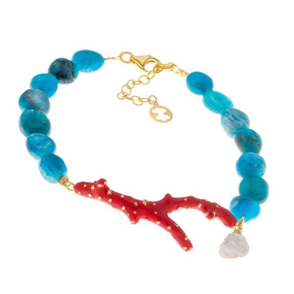 1. Apatite and "coral branch" bracelet blue Arteon 12680-b00