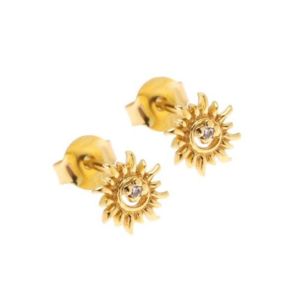 1. "Sun" earrings with crystal gold Arteon 51260-000