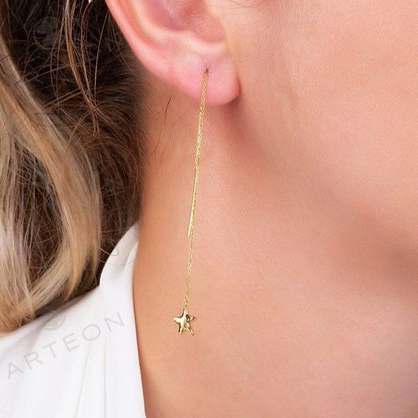2. "Starfish" chain earrings gold Arteon 50945-000