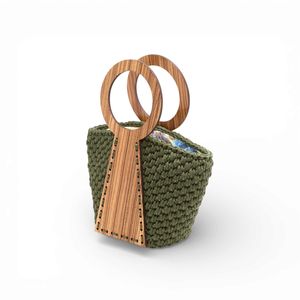 2. Nefele mini crochet handbag green
