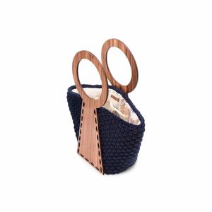 2. Nefele mini crochet handbag navy blue
