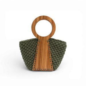 1. Nefele mini crochet handbag green