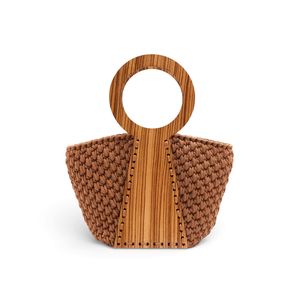 1. Mini borsetta all'uncinetto Nefele moka