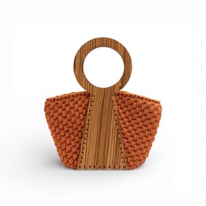 1. Nefele mini crochet handbag orange