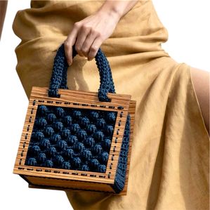 1. Armonia Crochet Mini Tote Bag navy blue