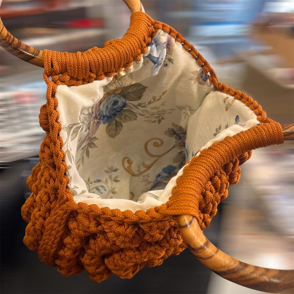 3. Ariadne round crochet bag orange ILIAS VARDAVAKIS aribag